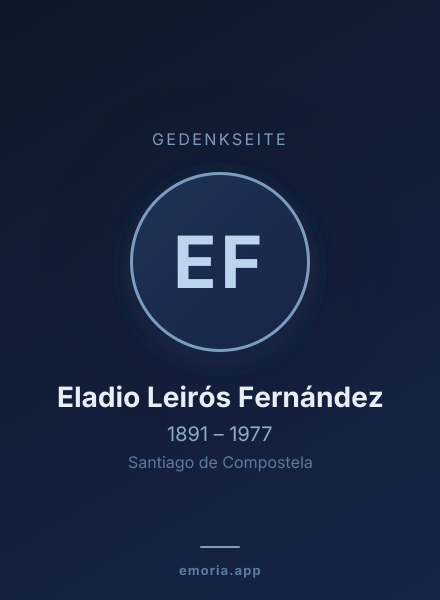 Gedenkportrait von Eladio Leirós Fernández