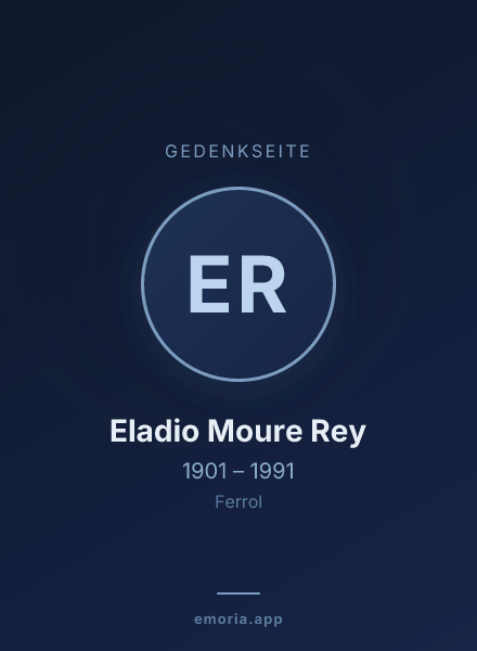 Gedenkportrait von Eladio Moure Rey