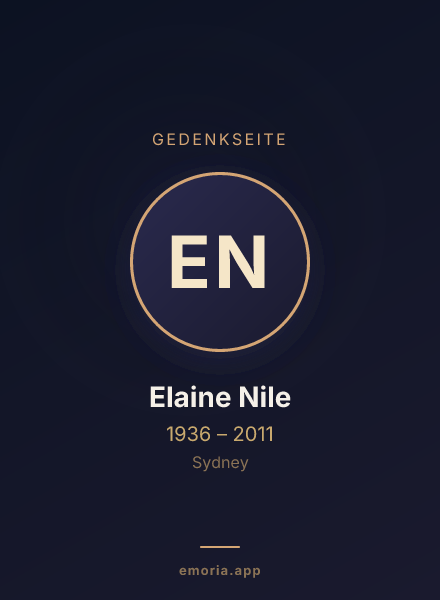Gedenkportrait von Elaine Nile