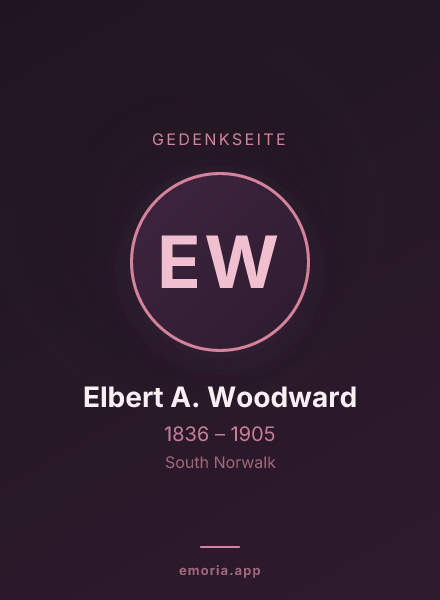 Gedenkportrait von Elbert A. Woodward