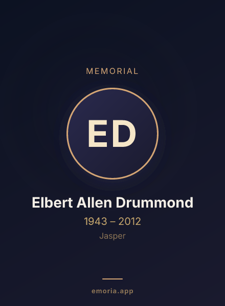 Memorial portrait of Elbert Allen Drummond