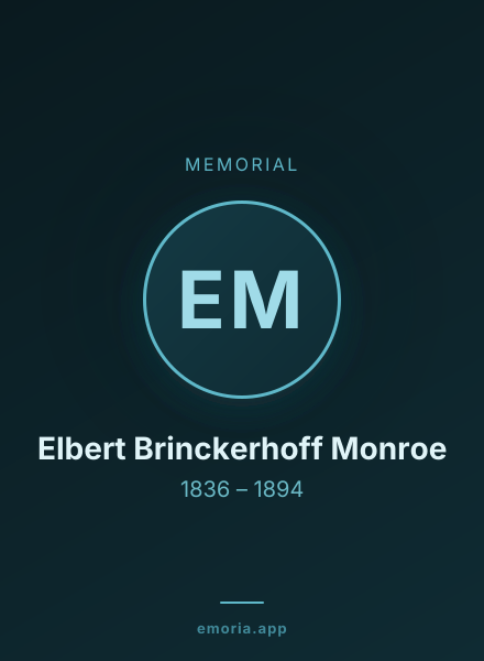 Memorial portrait of Elbert Brinckerhoff Monroe