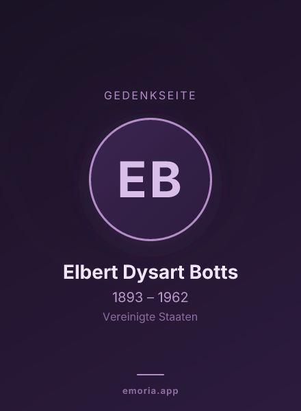 Gedenkportrait von Elbert Dysart Botts