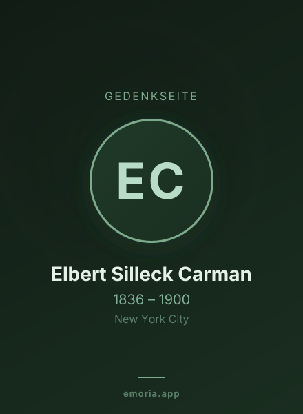 Gedenkportrait von Elbert Silleck Carman