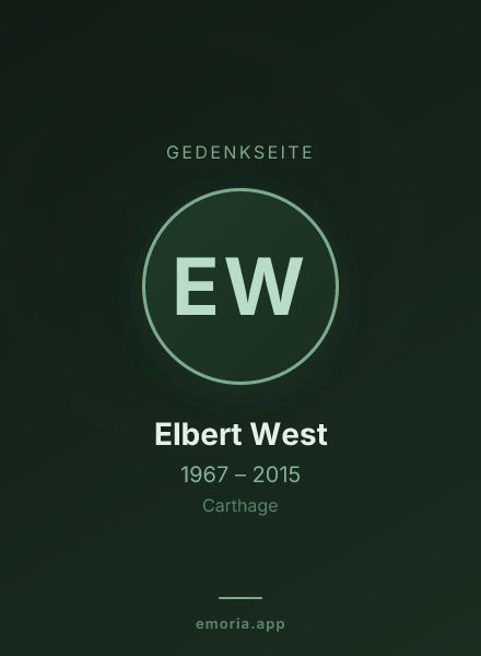 Gedenkportrait von Elbert West
