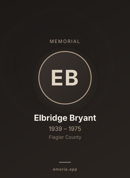 Memorial portrait of Elbridge Bryant