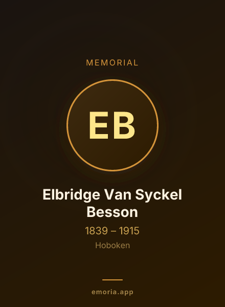 Memorial portrait of Elbridge Van Syckel Besson