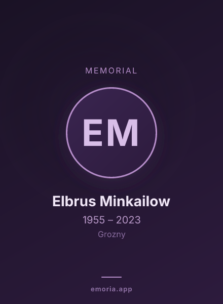 Memorial portrait of Elbrus Minkailow