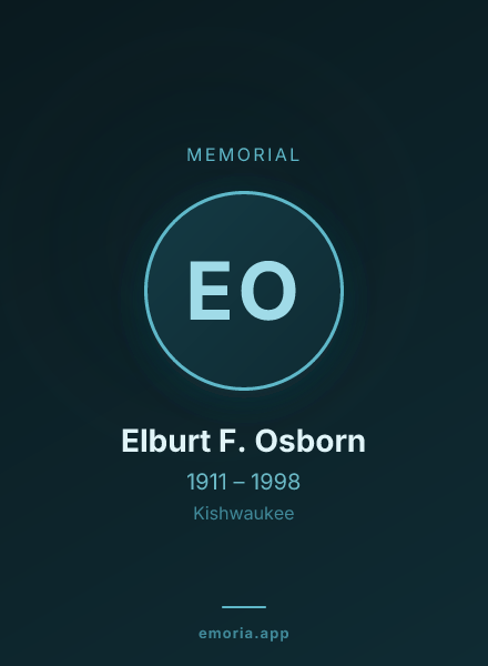 Memorial portrait of Elburt F. Osborn