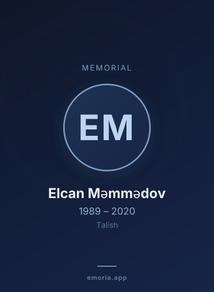 Memorial portrait of Elcan Məmmədov