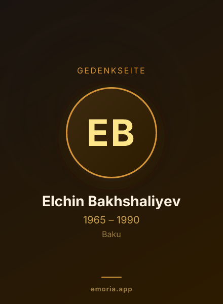 Gedenkportrait von Elchin Bakhshaliyev
