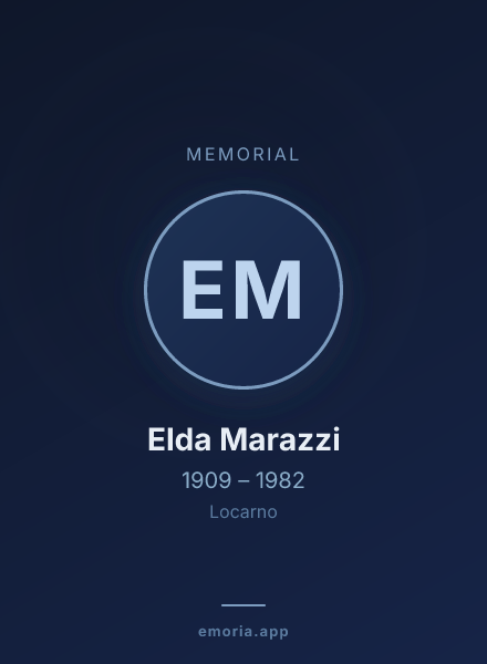 Memorial portrait of Elda Marazzi