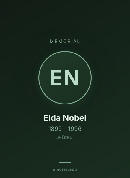 Memorial portrait of Elda Nobel