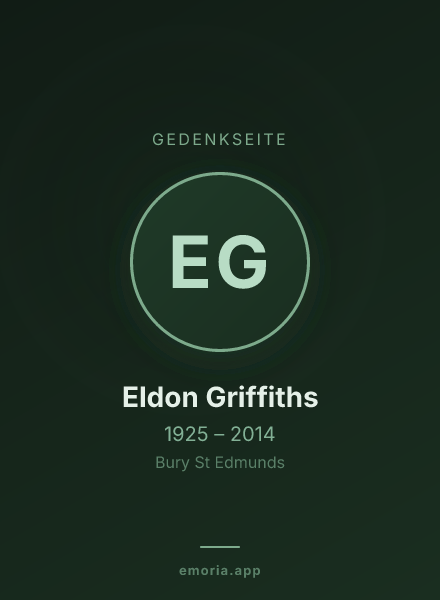 Gedenkportrait von Eldon Griffiths