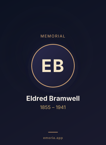 Memorial portrait of Eldred Bramwell