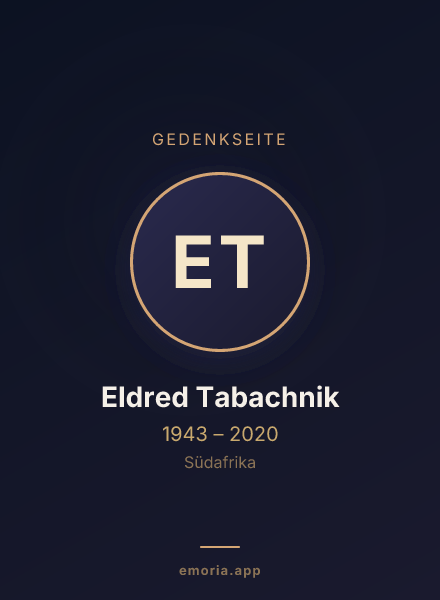 Gedenkportrait von Eldred Tabachnik