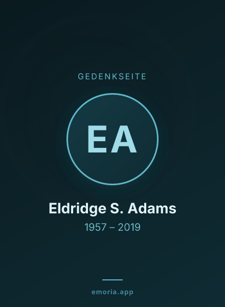 Gedenkportrait von Eldridge S. Adams