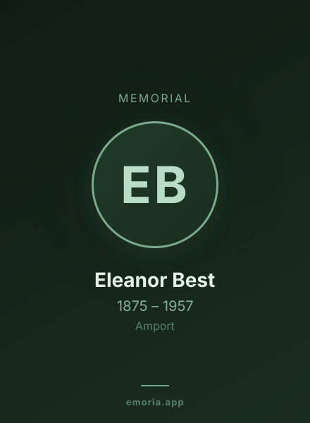 Memorial portrait of Eleanor Best