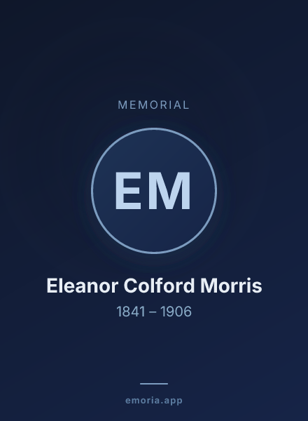 Memorial portrait of Eleanor Colford Morris
