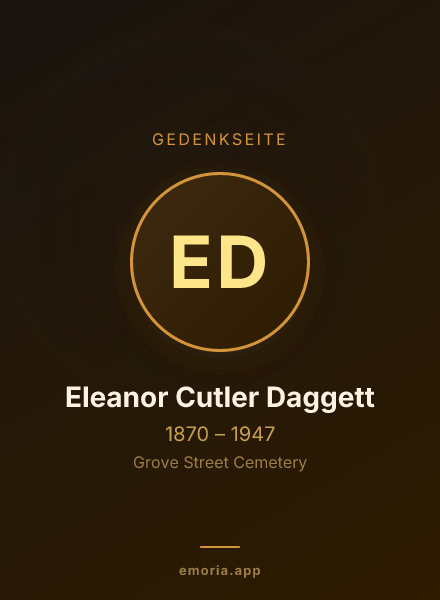 Gedenkportrait von Eleanor Cutler Daggett