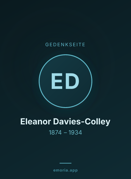 Gedenkportrait von Eleanor Davies-Colley