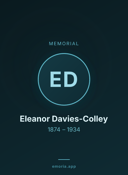 Memorial portrait of Eleanor Davies-Colley