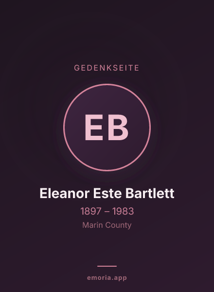 Gedenkportrait von Eleanor Este Bartlett