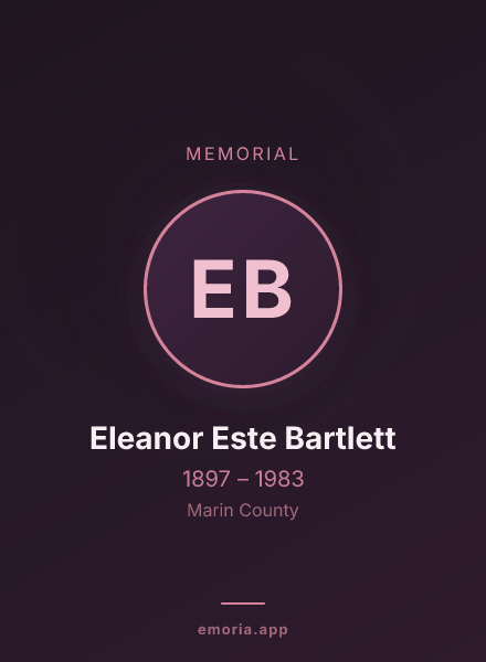 Memorial portrait of Eleanor Este Bartlett