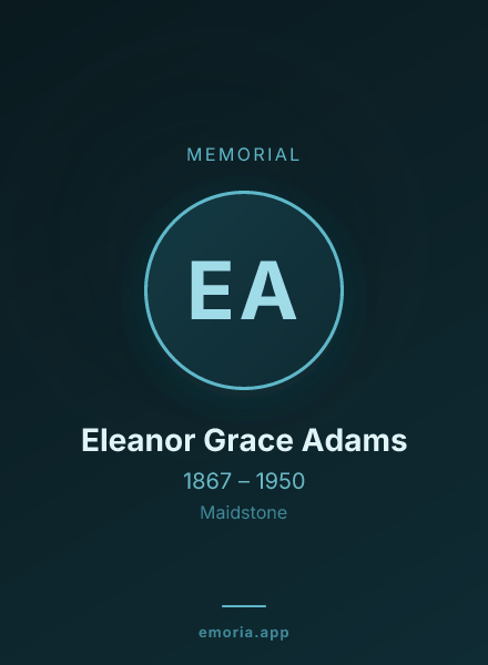 Memorial portrait of Eleanor Grace Adams