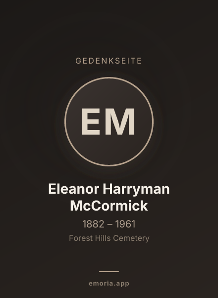 Gedenkportrait von Eleanor Harryman McCormick