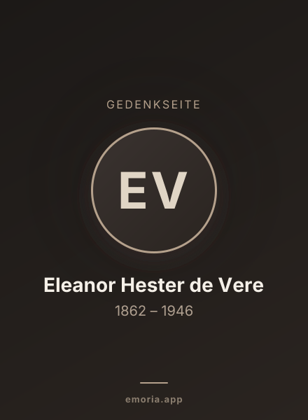 Gedenkportrait von Eleanor Hester de Vere