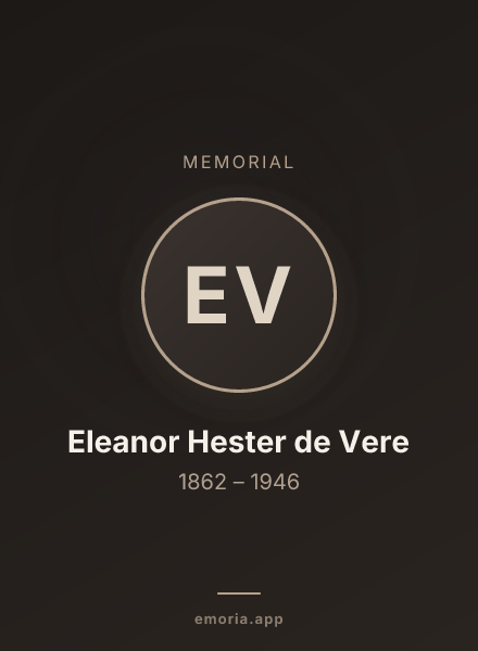Memorial portrait of Eleanor Hester de Vere