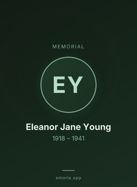 Memorial portrait of Eleanor Jane Young