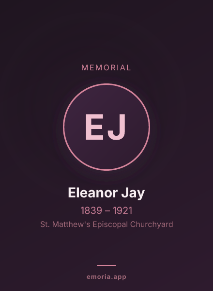 Memorial portrait of Eleanor Jay