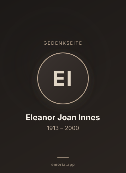 Gedenkportrait von Eleanor Joan Innes