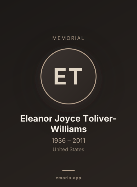 Memorial portrait of Eleanor Joyce Toliver-Williams
