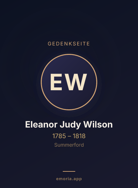 Gedenkportrait von Eleanor Judy Wilson