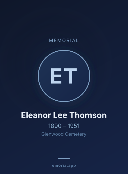 Memorial portrait of Eleanor Lee Thomson