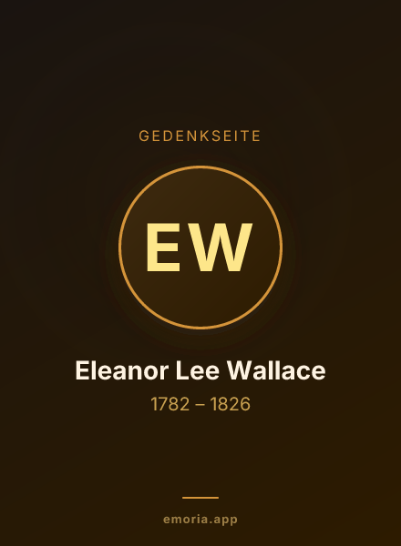 Gedenkportrait von Eleanor Lee Wallace