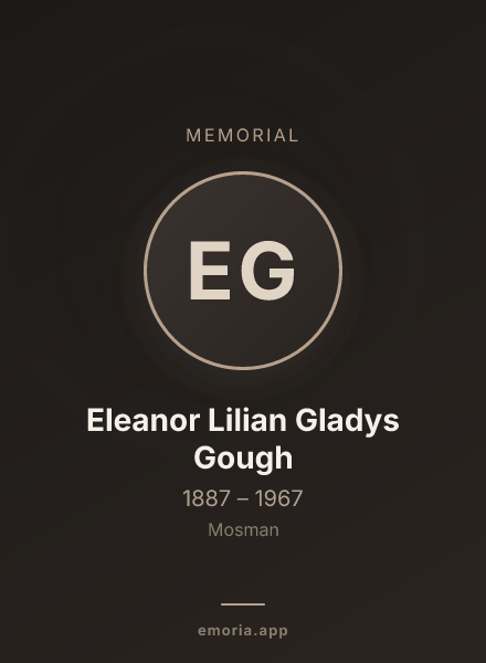 Memorial portrait of Eleanor Lilian Gladys Gough