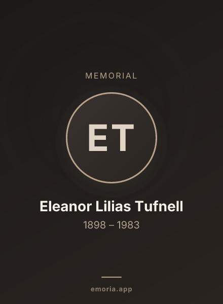 Memorial portrait of Eleanor Lilias Tufnell