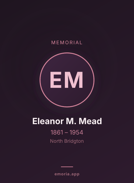 Memorial portrait of Eleanor M. Mead