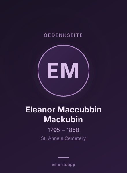 Gedenkportrait von Eleanor Maccubbin Mackubin