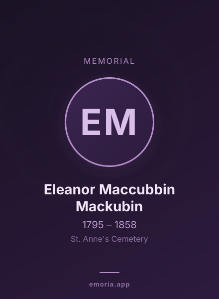 Memorial portrait of Eleanor Maccubbin Mackubin
