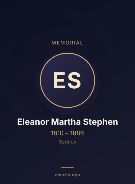 Memorial portrait of Eleanor Martha Stephen