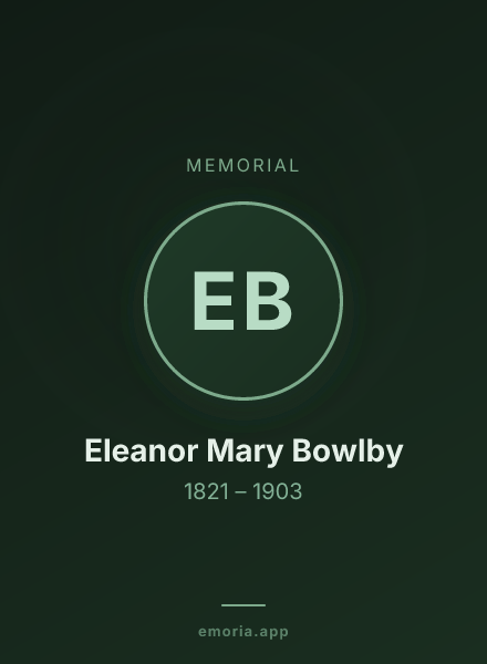 Memorial portrait of Eleanor Mary Bowlby