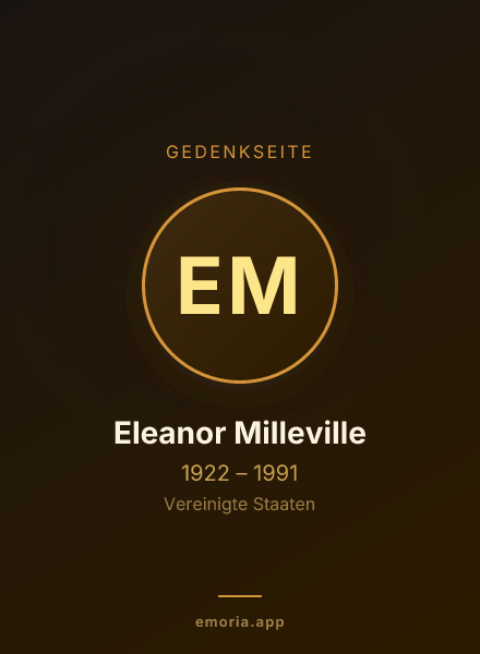 Gedenkportrait von Eleanor Milleville