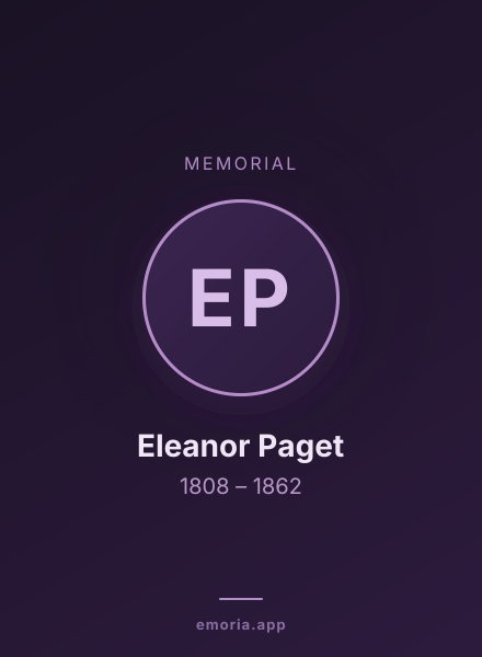 Memorial portrait of Eleanor Paget