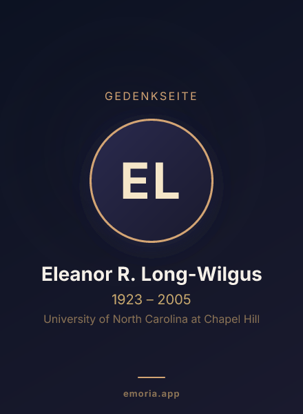 Gedenkportrait von Eleanor R. Long-Wilgus