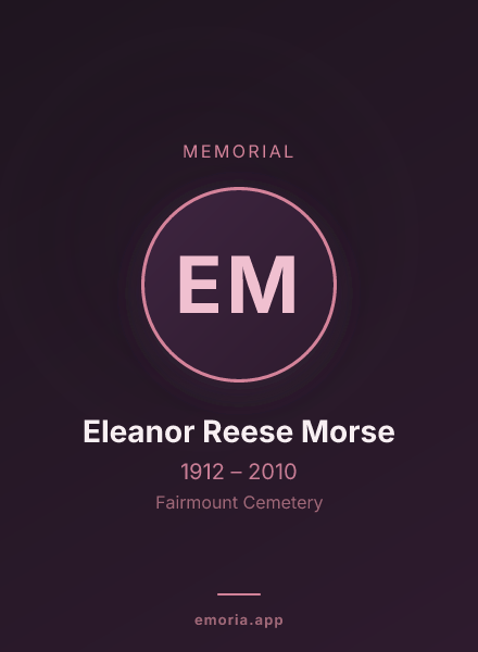 Memorial portrait of Eleanor Reese Morse